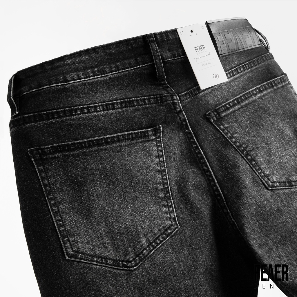 Quần jean nam FEAER DENIM chất thoải mái co giản SLIM FIT TEAR | BigBuy360 - bigbuy360.vn