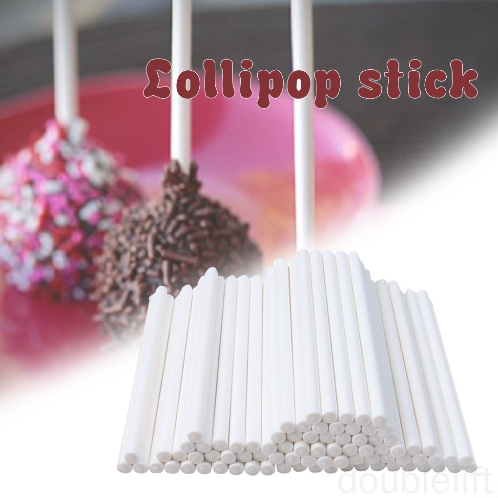 Set 100 Que Làm Kẹo Mút Bằng Giấy 10cm