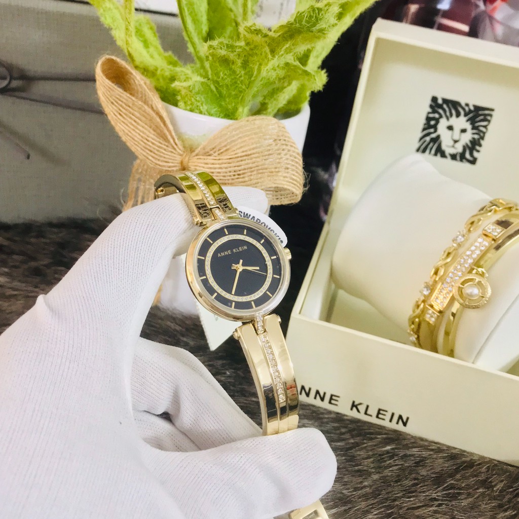 Đồng hồ thời trang nữ Anne Klein Set Combo AK3426BKST