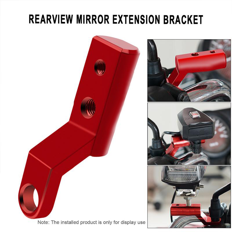 PopkozziPopkozzi phổ gương mở rộng khung Pát nhôm mở rộng CNC gắn chân gương - Giá gắn chân gương CNC đa năng xe máy