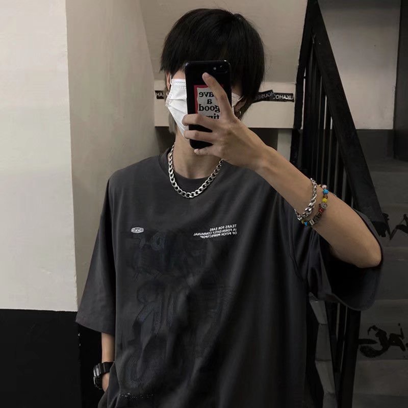 Áo thun MMIOT tay ngắn dáng rộng in họa tiết phong cách hip hop thời trang mùa hè 2023 cho nam