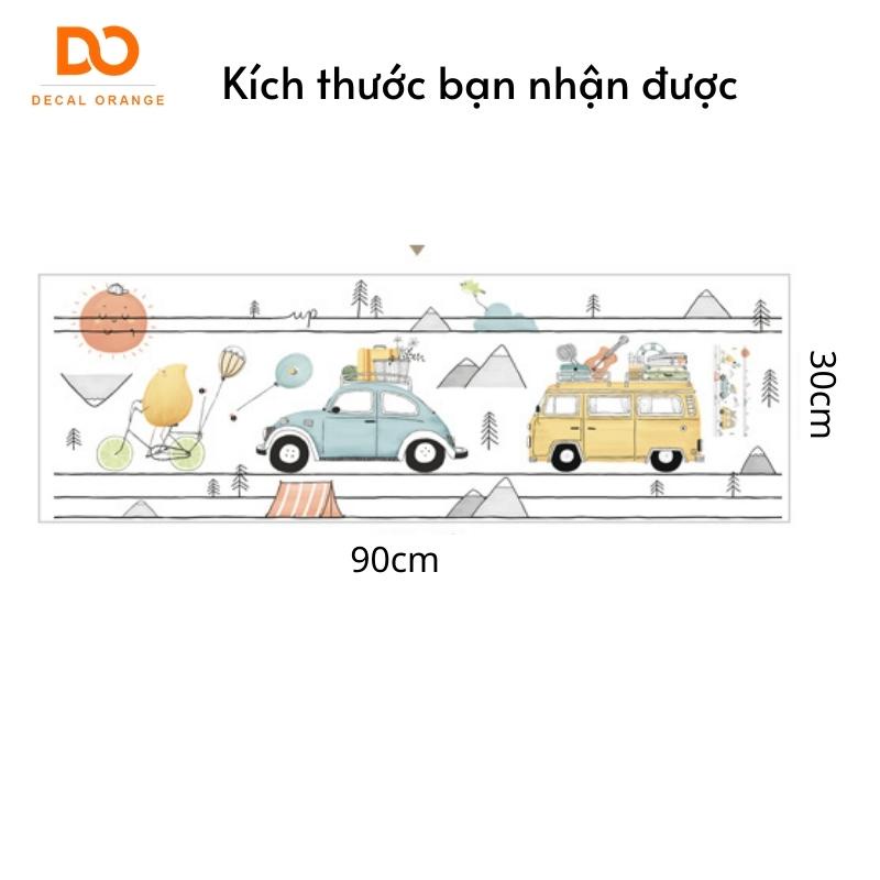 Decal dán tường cho bé trai hình ô tô trang trí phòng ngủ