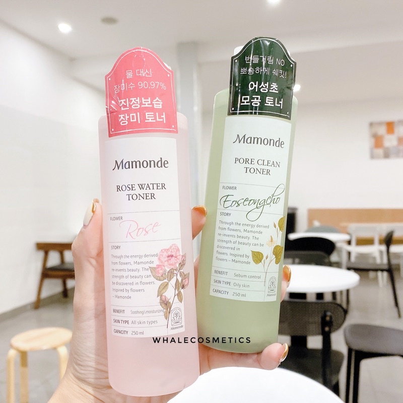 Nước Hoa Hồng Mamonde Pore Clean Toner 250ml Rau diếp cá