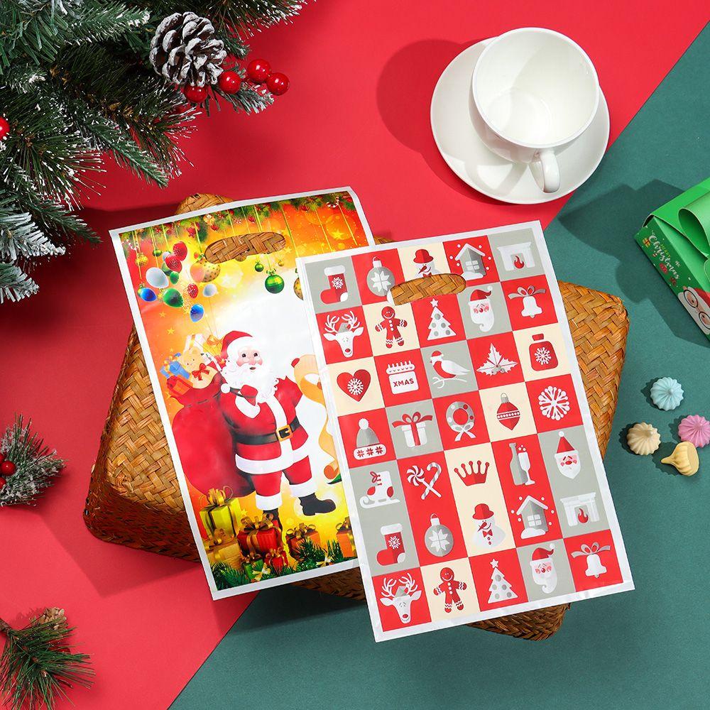 PINEVN Set 10 Túi Nhựa Đựng Quà Giáng Sinh Dễ Thương