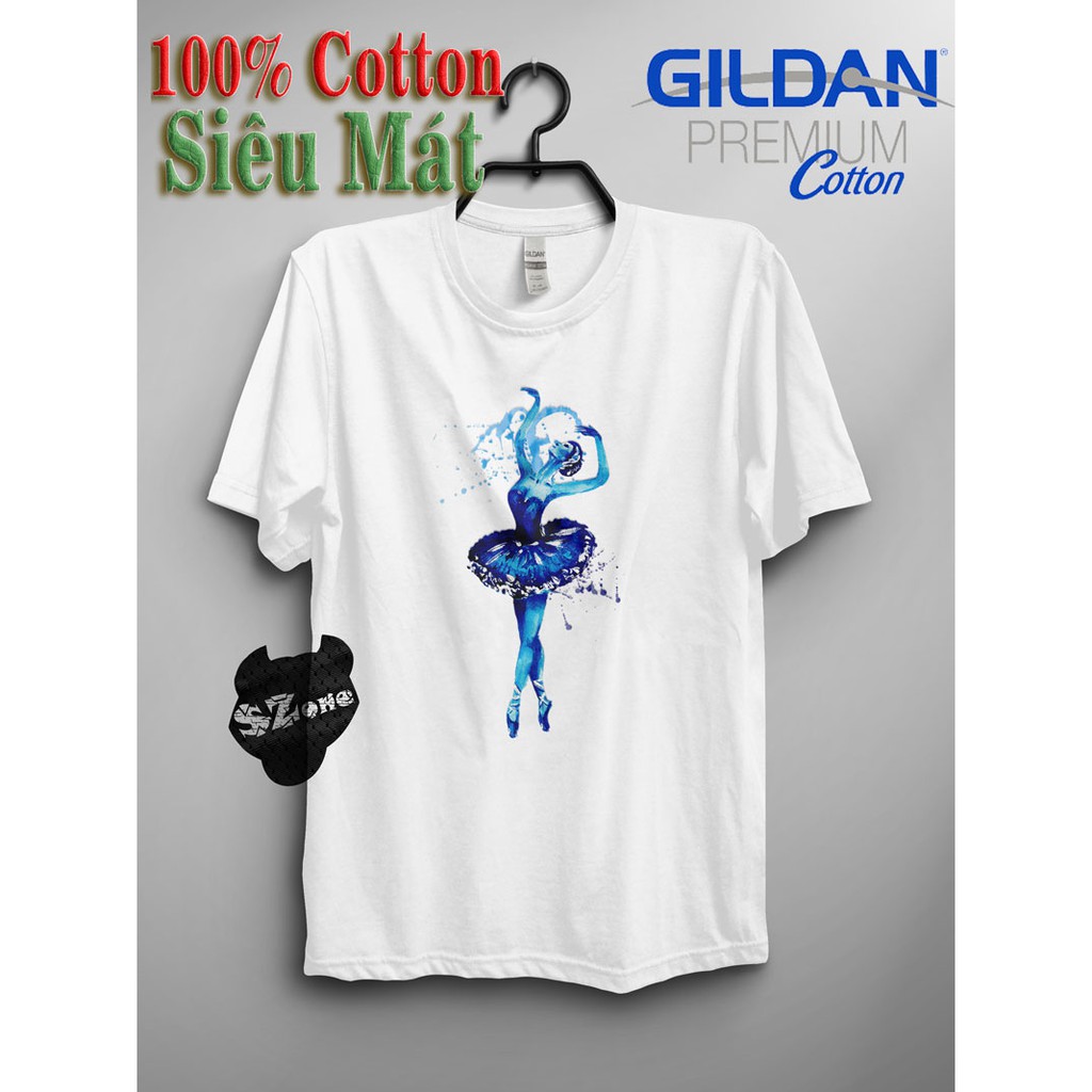 Áo Phông Nữ Cotton 100% In Hình 3D Cao Cấp Phong Cách - Áo Thun Gildan Nam Nữ Unisex Ngắn Tay Chất Mát Mùa Hè Szone PF33
