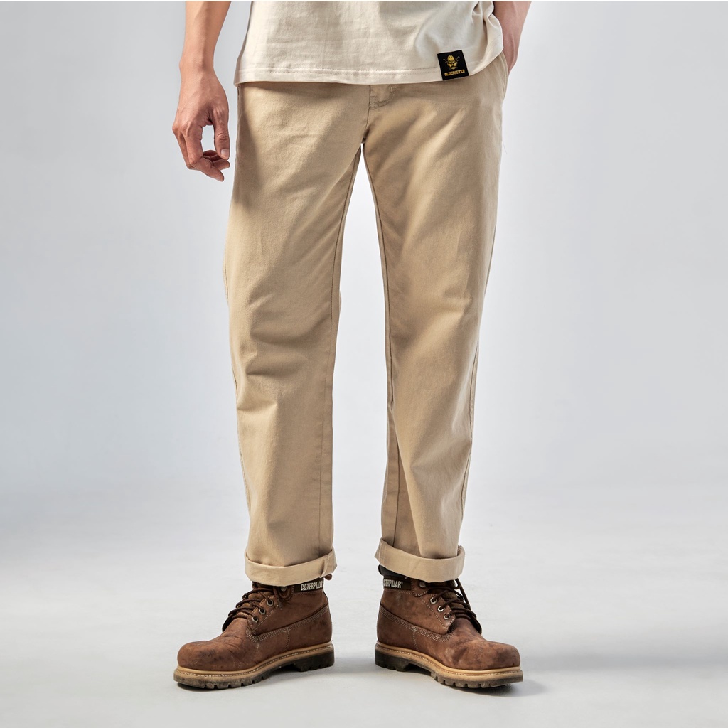 Quần Kaki trơn basic ống suông - OLDERISTER