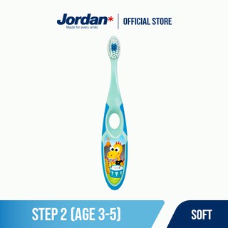  Bàn chải đánh răng Jordan dành cho trẻ em Bước 2  3-5 tuổi  Lông mềm xuất xứ Na Uy 