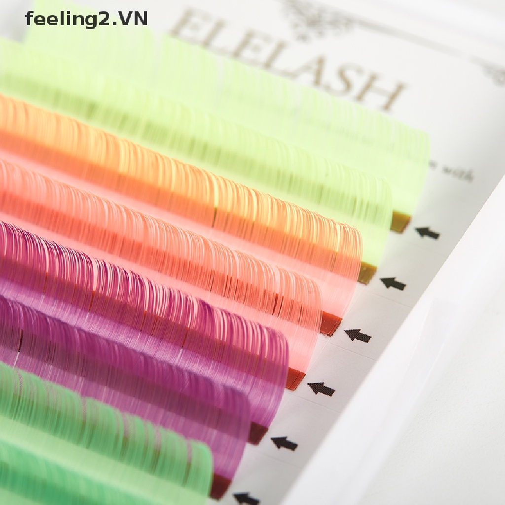 (VNfeel) Lông Mi Giả Màu Xanh Lá Cây Phát Sáng Trong Bóng Tối