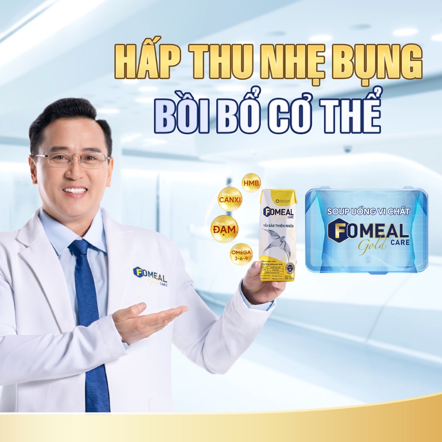 Hộp Quà Fomeal Care Gold Súp uống Yến Sào Thiên Nhiên (250ml x 5 hộp) - Quà tặng sức khỏe cao cấp, tăng cường sức khỏe