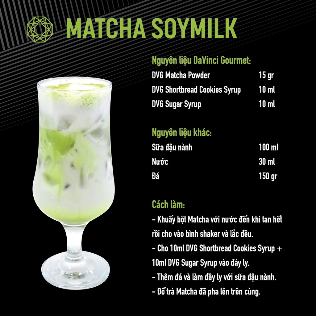 Bột trà xanh pha chế / Matcha Powder - Davinci Gourmet