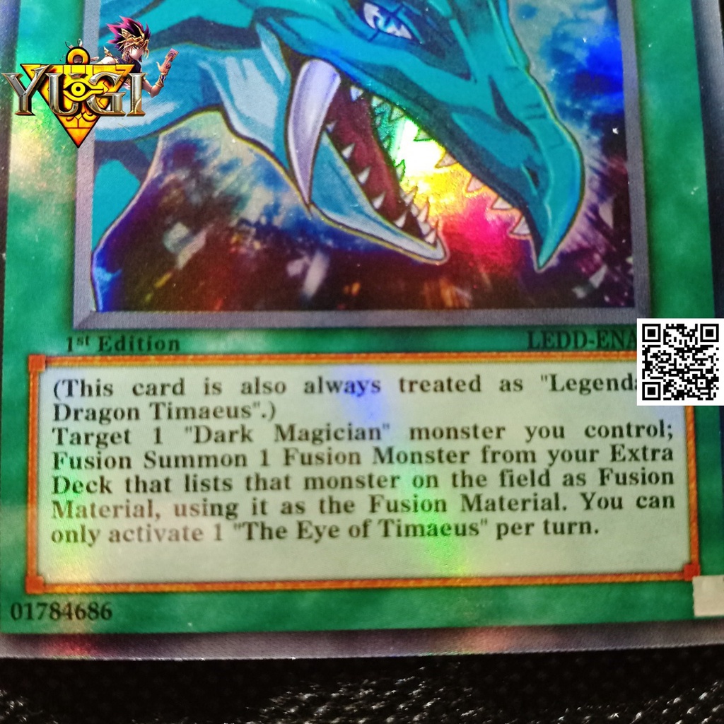 Bài yugi oh The Eye Of Timaeus lá ma thuật có tem bạc phản quang lá hiệu ứng phản quang TẶNG Sleeves bọc bài 1458 D2 50