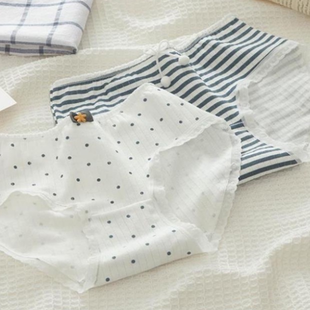 Quần lót cotton giấy kẻ xanh thủy thủ 0126