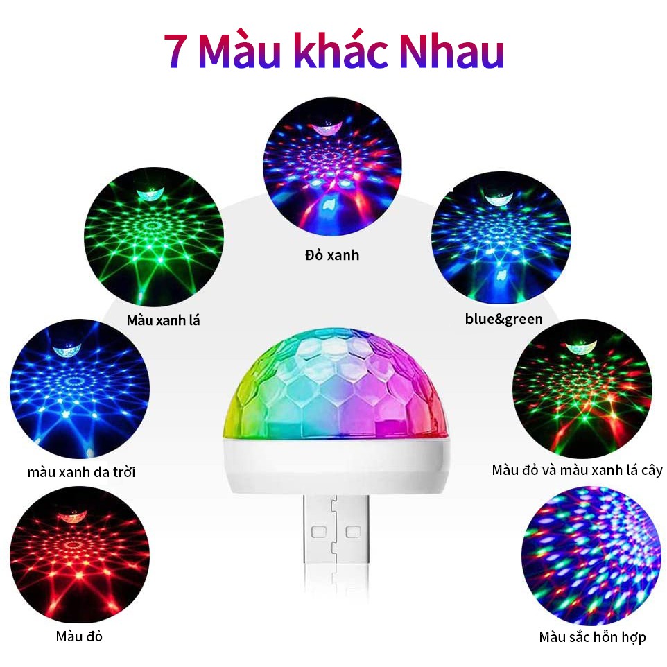 7-color LED disco party lights, lights will blink to the music | BigBuy360 - bigbuy360.vn