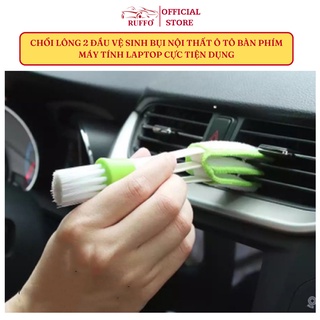 Chổi Lông Hai Đầu Đa Chức Năng Ruffo Vệ Sinh Bụi Ô Tô Xe Hơi Bàn Phím Máy Tính Cực Tiện Dụng Giá Rẻ