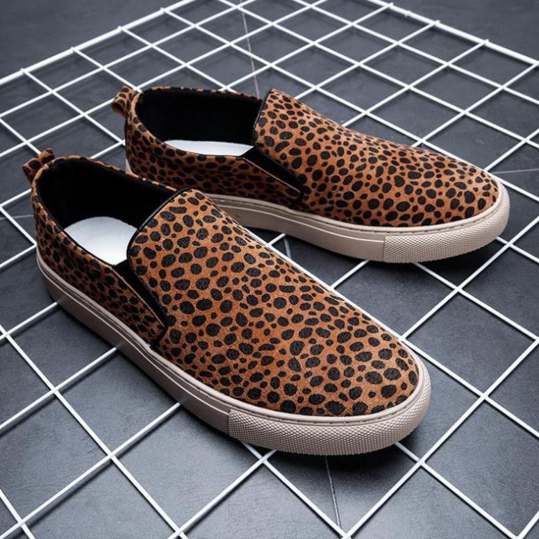 ff free Leopard Design Men Casual Loafer Trượt trên giày Da lộn Kinh doanh uy tín Uy Tín 2020 ! A232 1 m HOT ⁹ .. 45h