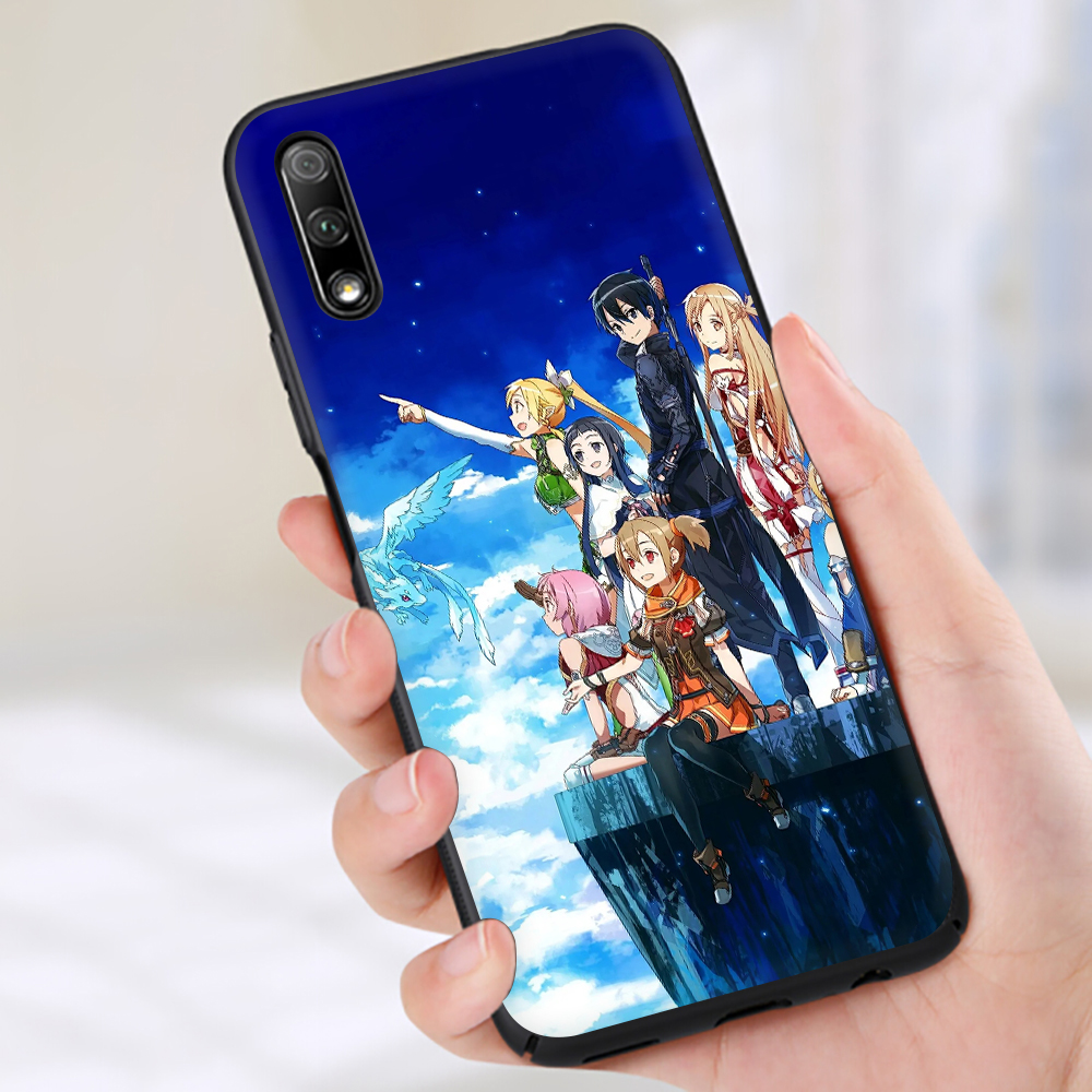 Ốp Điện Thoại Tpu Mềm Chống Rơi Họa Tiết Sword Art Online Cho Honor 7x 8x 8a 9 Lite 10 Lite