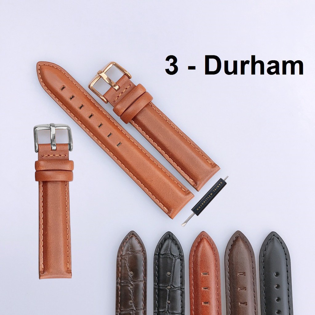 Dây Đồng Hồ Da Nam Nữ Daniel Wellington Khóa Vàng & Bạc Đủ Size DW Chính Hãng - OtisWatch