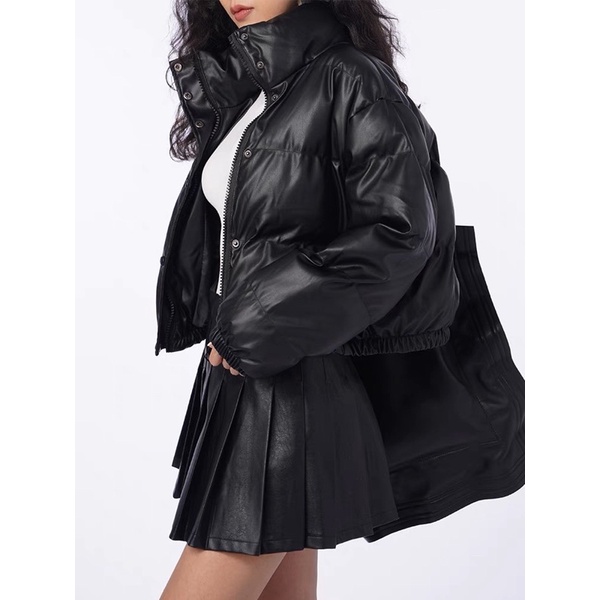 (CÓ SẴN) ÁO PHAO DÁNG NGẮN DÀY DẶN PHONG CÁCH ÂU MỸ DA PU | BigBuy360 - bigbuy360.vn