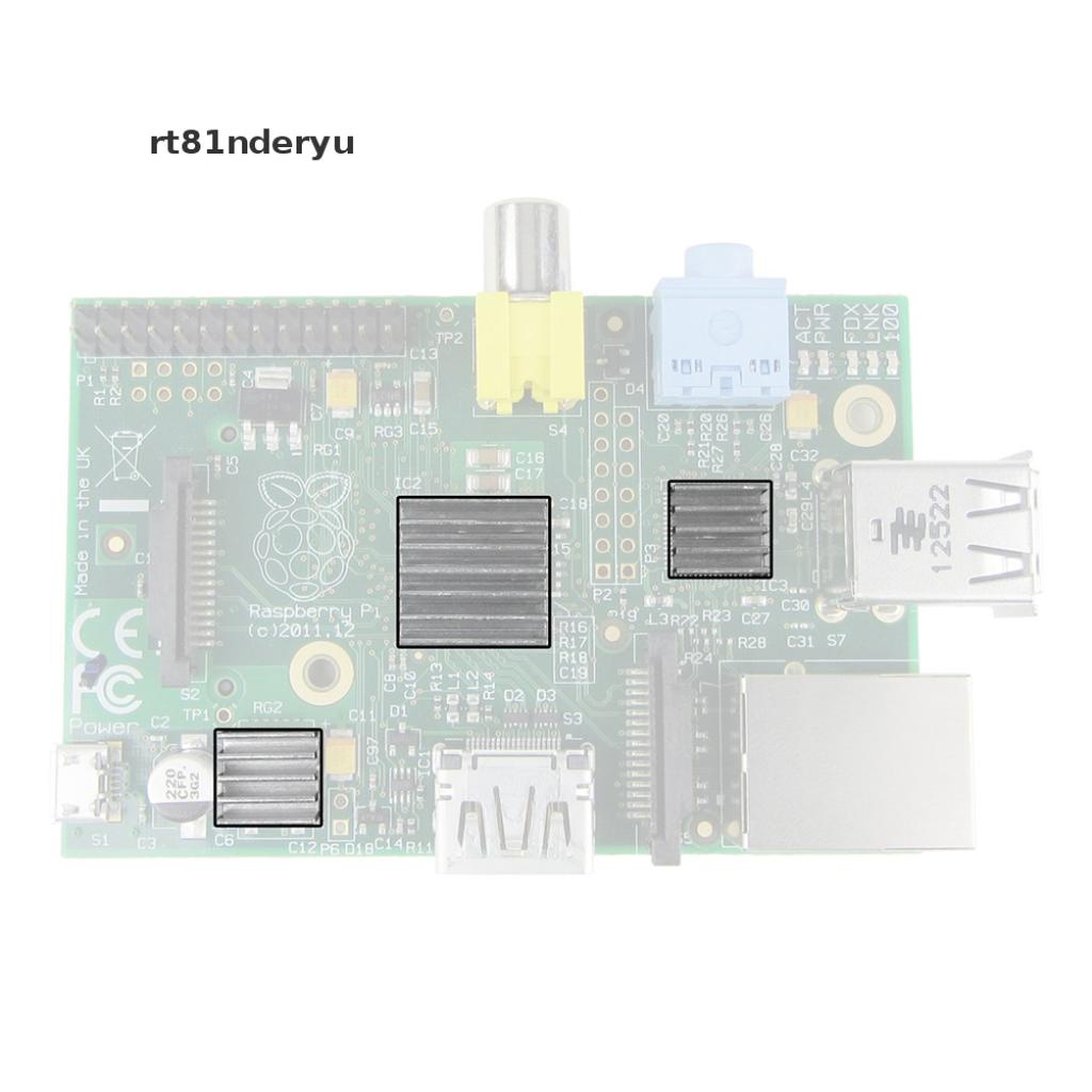 [rt81nderyu] Aluminum Heatsink x3pcs - Protect OverClocking Raspberry Pi 2 & Model B [rt81nderyu]