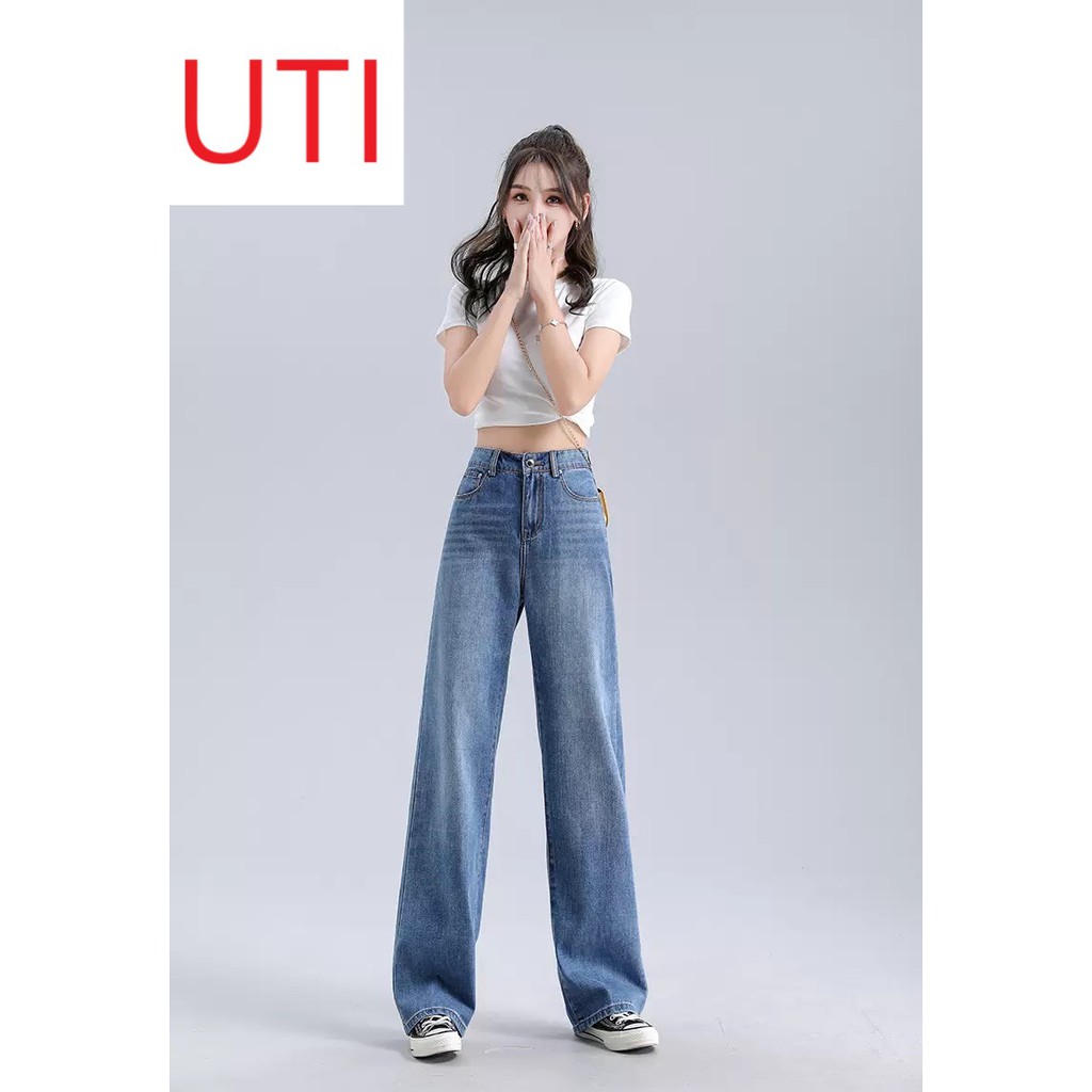 [ HỜN DỖI ] QUẦN JEAN ỐNG RỘNG NỮ XANH ĐẬM RÂU MÈO LAI CUỐN LƯNG CAO FORM DÀI RỘNG THỜI THƯỢNG, CÁ TÍNH, TRẺ TRUNG HOT