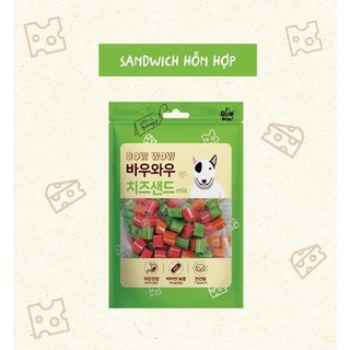 Bánh thưởng cho chó Sandwich hỗn hợp BowWow Snack Mixed Sandwich 120g