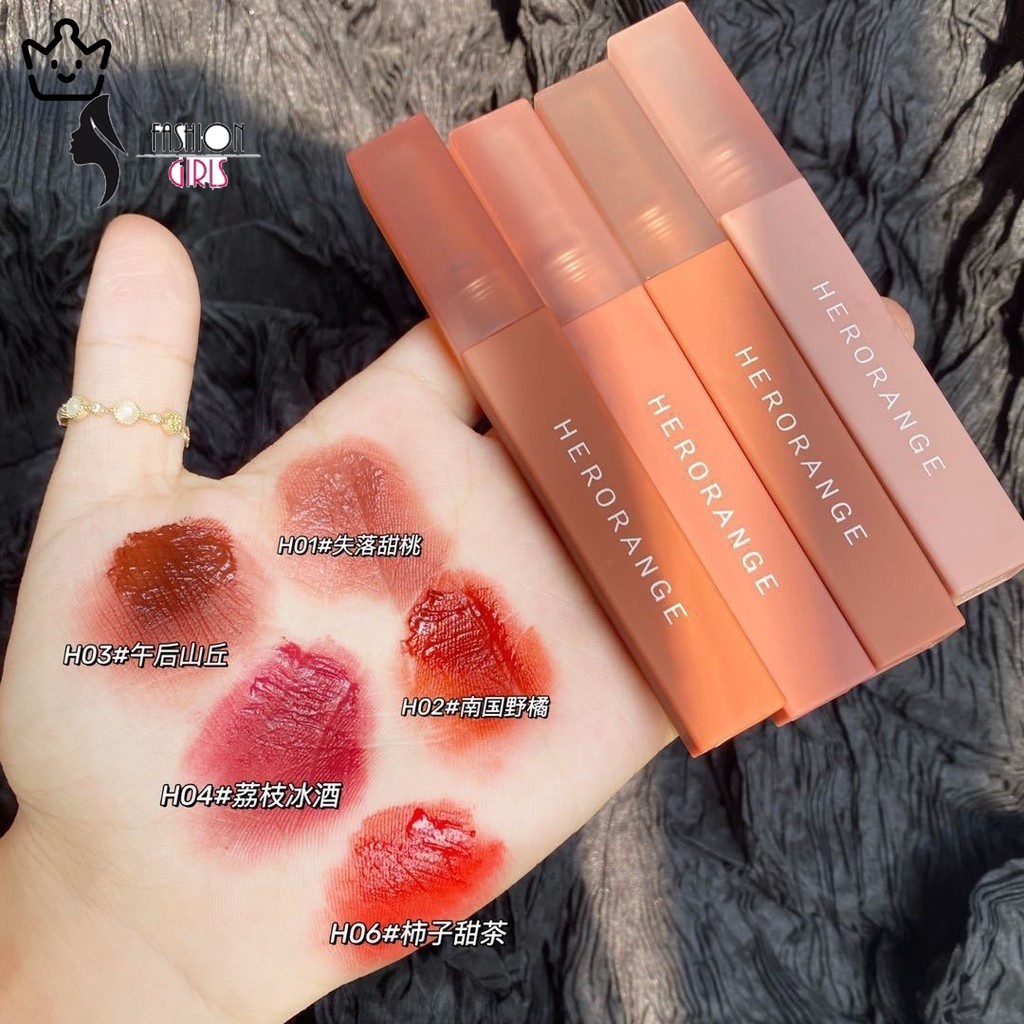 Son kem nhung lì HERORANGE mịn môi tùy chọn chống nước lâu trôi