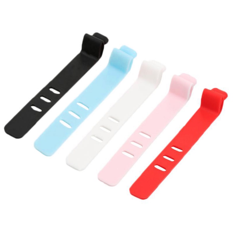 Set 5 phụ kiện quấn dây cáp FONKEN bằng silicon mềm có thể tái sử dụng sắp xếp cáp sạc USB/tai nghe gọn gàng ngăn nắp