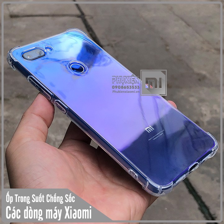 Ốp lưng Trong Suốt chống sốc cho máy Xiaomi Mi 9 / Mi 9 SE / Mi Mix 3 / Redmi Note 7 / Redmi 7 / Mi 6X / Mi 8 / Mi 8 SE