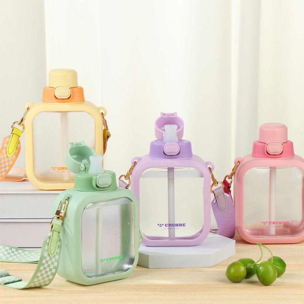 KUNHEV Bình Nước Thể Thao Họa Tiết Hoa Mẫu Đơn Xinh Xắn Cho Bé