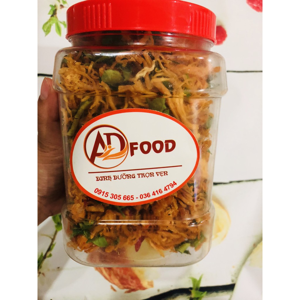 1kg khô gà xé cay lá chanh đóng hộp (mỗi hộp 500g)