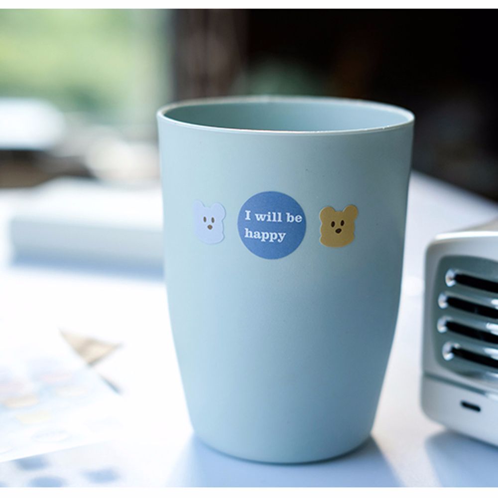 Bộ 3 miếng dán trang trí sổ tay/notebook hình gấu dễ thương chống thấm nước ELEGANT81