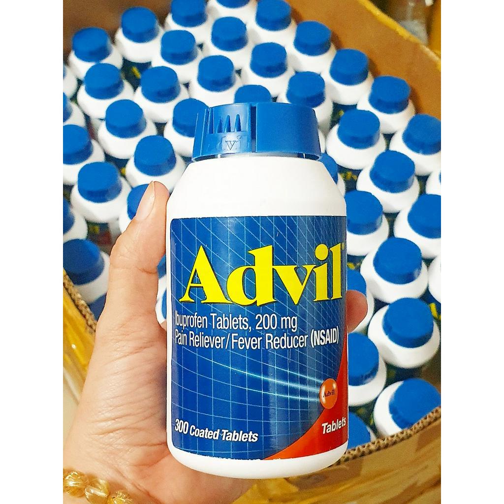 Hộp đựng Viên uống  AD.VIL, Viên màu đỏ 200mg  Giảm S.ố.t, Giảm Đa.u Nhứ.c