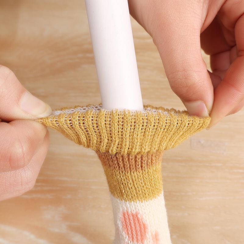 1 Vỏ Bọc Chân Ghế Hình Bàn Chân Mèo Bằng Len Dày Chống Mòn/Trượt/Trượt/Mòn Bảo Vệ Sàn Nhà