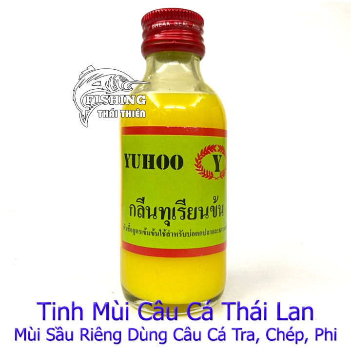 Tinh Mùi Câu Cá Hương Sầu Riêng Dùng Câu, Dụ Cá Tra, Chép, Rô Phi Siêu Nhạy Chai 60ml Xuất Xứ Thái Lan