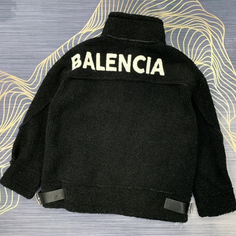 Áo khoác len B@lenciaga shearling jacket ss20