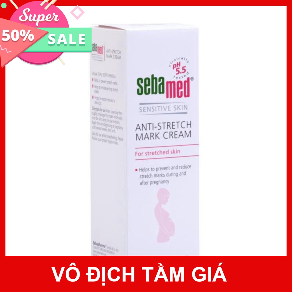 [CHÍNH HÃNG] Sebamed Kem Ngăn Ngừa Rạn Da Bà Bầu Anti-Stretch Mark Cream pH5.5 200ml