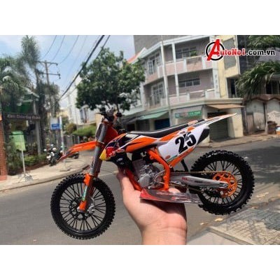 MÔ HÌNH XE ĐỊA HÌNH OFFROAD KTM 450 SX-F NUMBER 25 REDBULL 1:6 MAISTO 5409