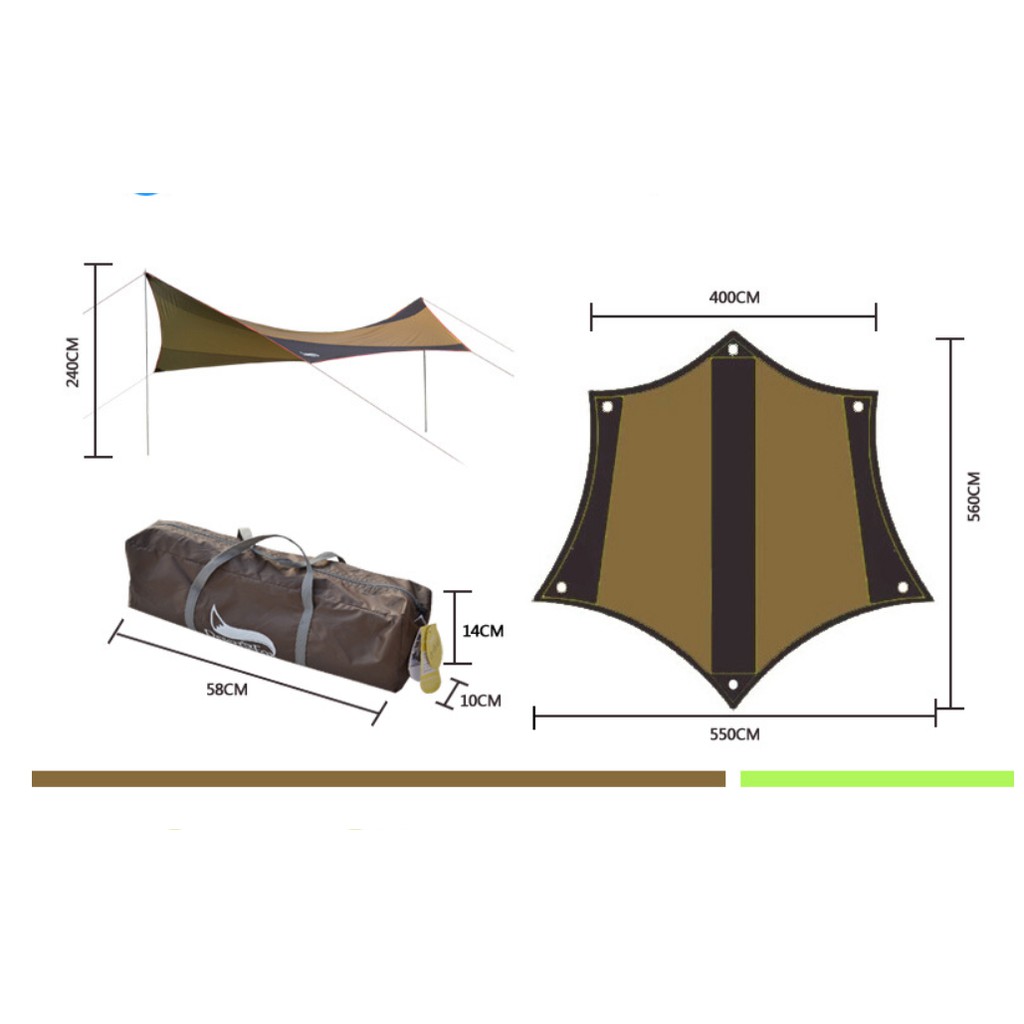 Tấm tank LỚN Desert Fox tăng bạt che lều tăng lều che nắng bạt lót cắm trại dày