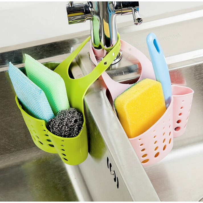 Giỏ Đựng Giẻ Rửa Bát Giúp Nhà Bếp Gọn Gàng, Giỏ Nhựa Treo Bồn Rửa Bát Tiện Ích
