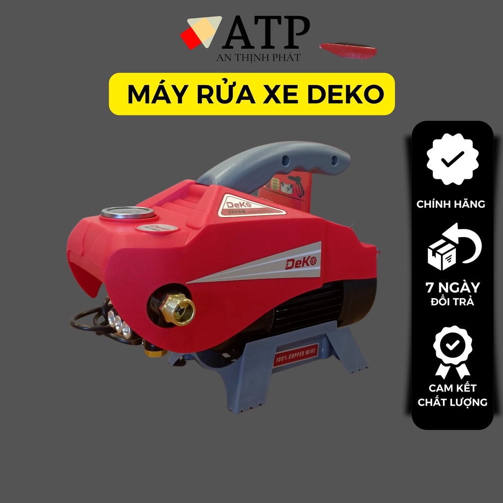 Máy rửa xe gia đình áp lực cao DEKO 2800W DK2800 - Máy rửa xe chính hãng bảo hành 24 tháng