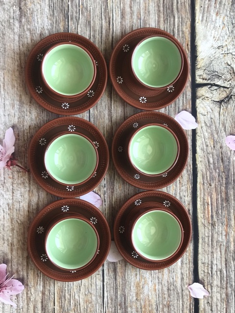 Bộ ấm trà Tử Sa Bát Tràng hoa ban đỏ