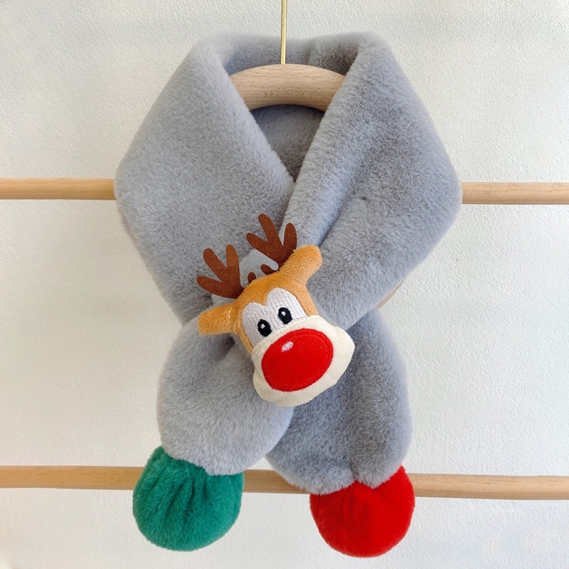 Khăn quàng cổ mã T25 dành cho bé trai bé gái mùa đông noel giáng sinh tuần lộc