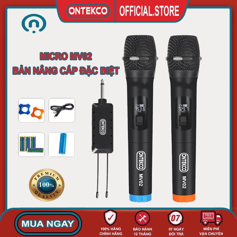 Micro CHUYÊN DỤNG hát Karaoke Best Soud V-W003A/ Hoặc ONTEKCO MV02/E6/E6s Chuyên Dành Cho Mọi Loa Kéo, Âm Ly CHÍNH HÃNG