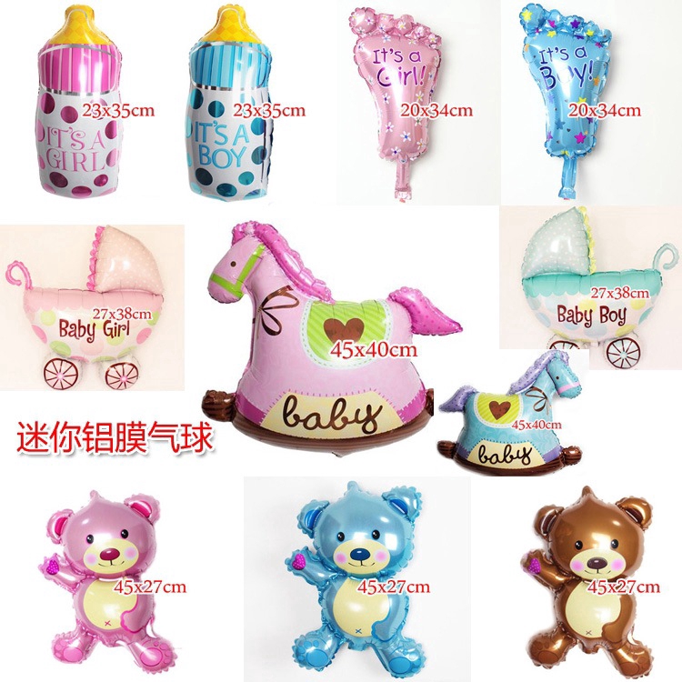 Bong Bóng Nhôm Bơm Hơi Họa Tiết Hoạt Hình 12-16 inch