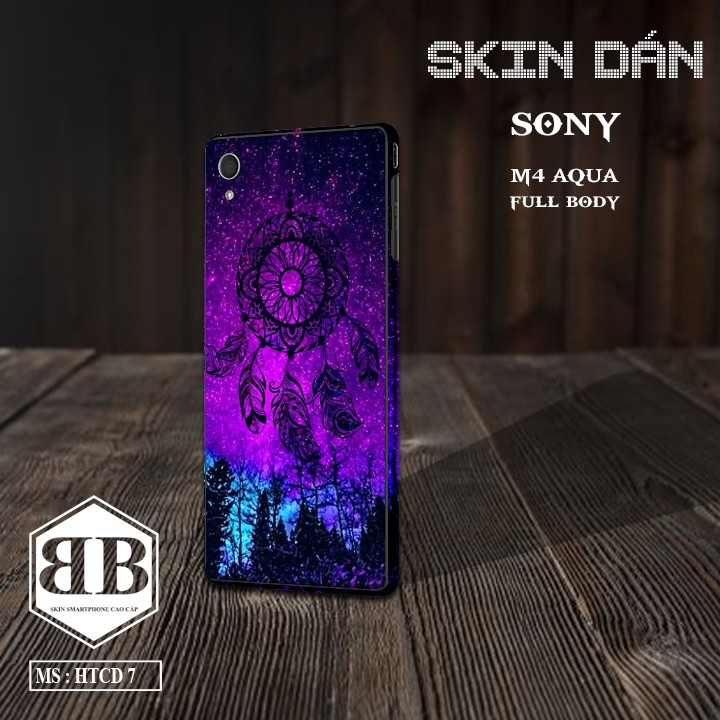 Bộ Skin Dán Sony Xperia M4 Aqua dán full lưng viền dùng thay ốp lưng điện thoại in hình theo yêu cầu