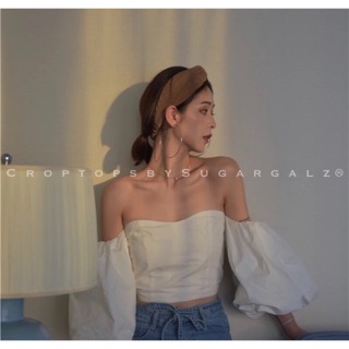 Áo croptop hở vai tay bồng - by SugarG