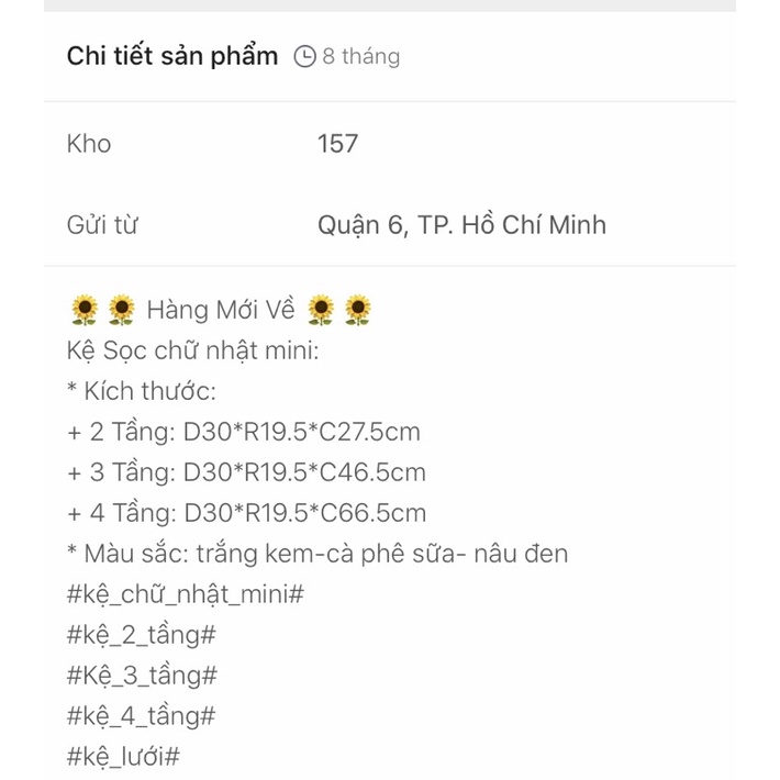 kệ sọc chữ nhật mini