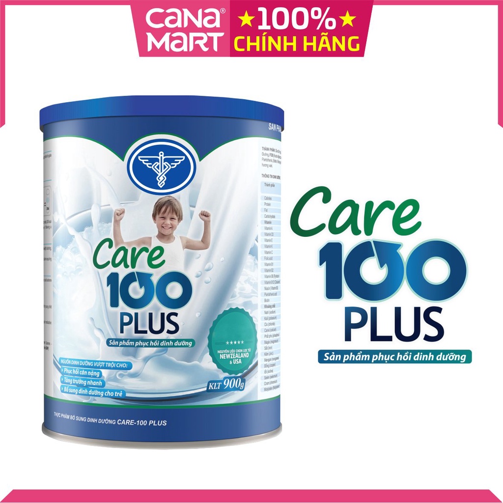 Sữa bột Nutricare Care 100 Plus dinh dưỡng cho trẻ biếng ăn (900g)