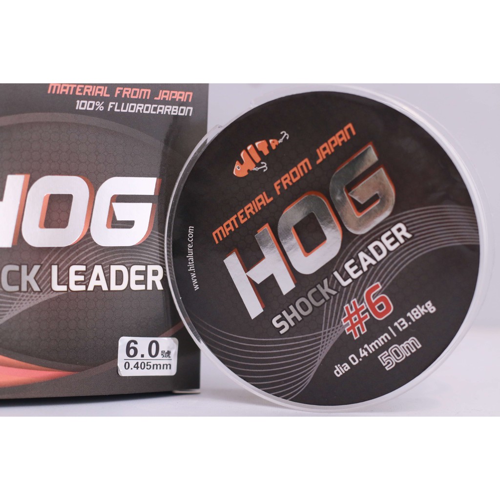 Dây Shock Leader Fluoro Carbon chất lượng cao HOG Hirushima 50m HKN Fishing