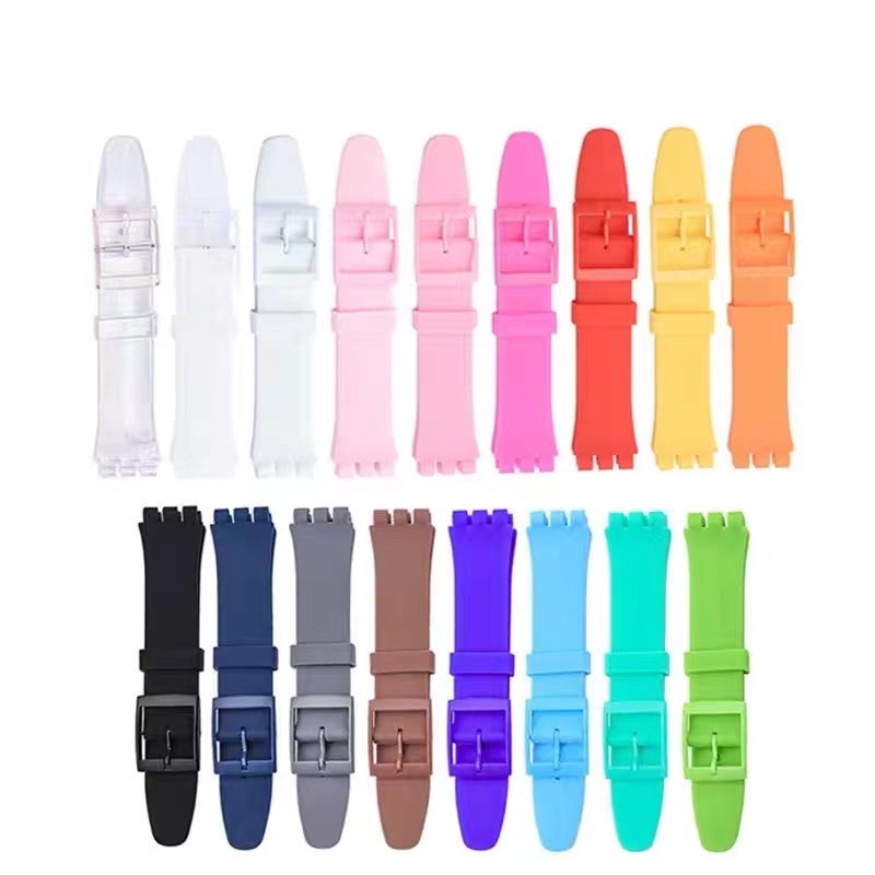 Dây Đeo Đồng Hồ Thể Thao Bằng Cao Su Silicon Mềm Có Khóa Kích Thước 17Mm 19Mm Dành Cho Nam Và Nữ